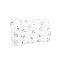 Angel Dear Swaddle Blanket 45x45 Explorer Puppy Pink