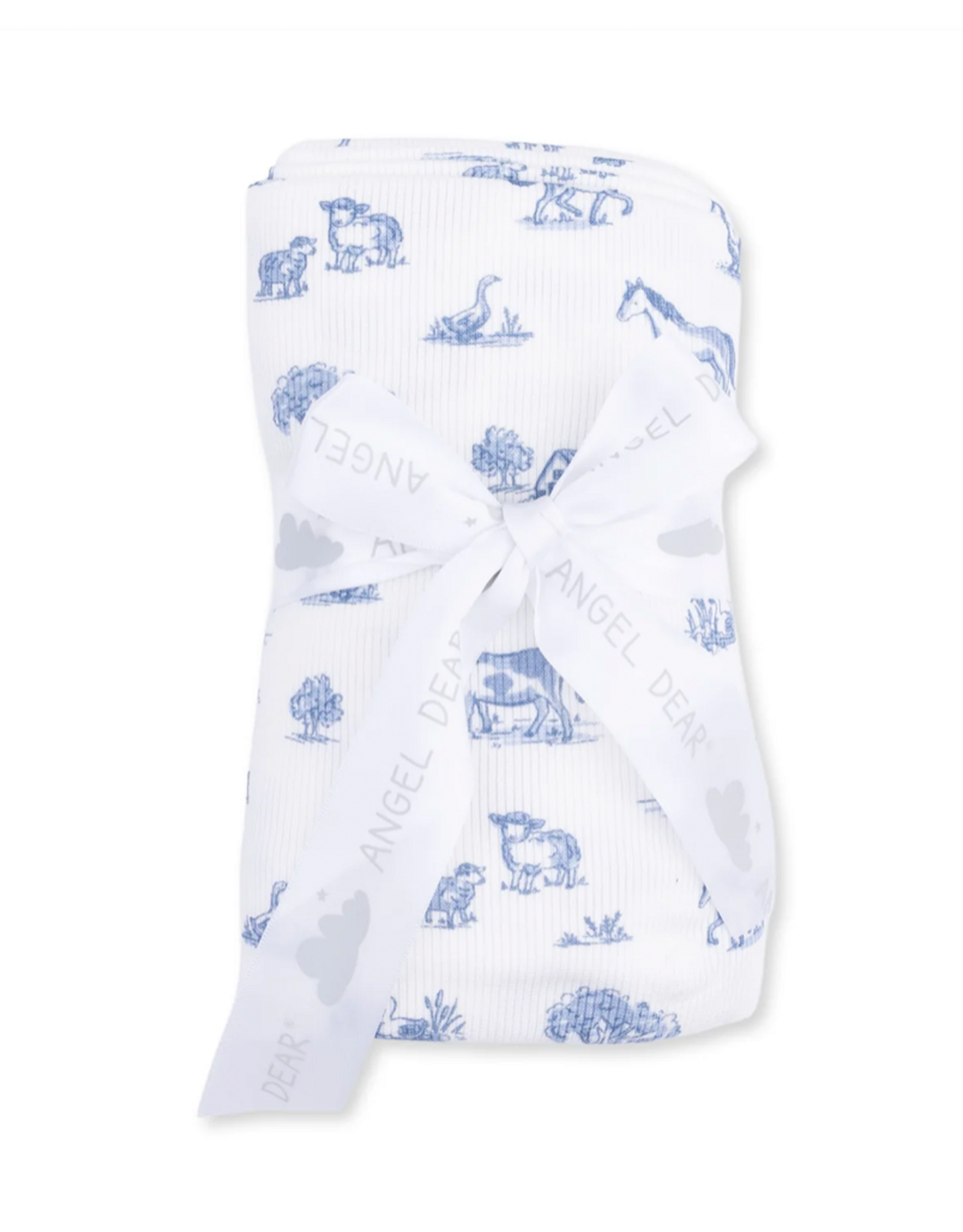 Angel Dear ADF26 Swaddle Blanket 45x45 Farm Friends