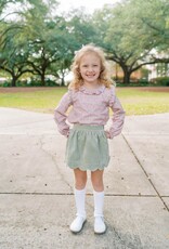 Lullaby Set Susie Scallop Skirt Sawgrass Green Corduroy