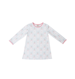 Cypress Row Susie Swing Dress Long Sleeve Rose Cameo