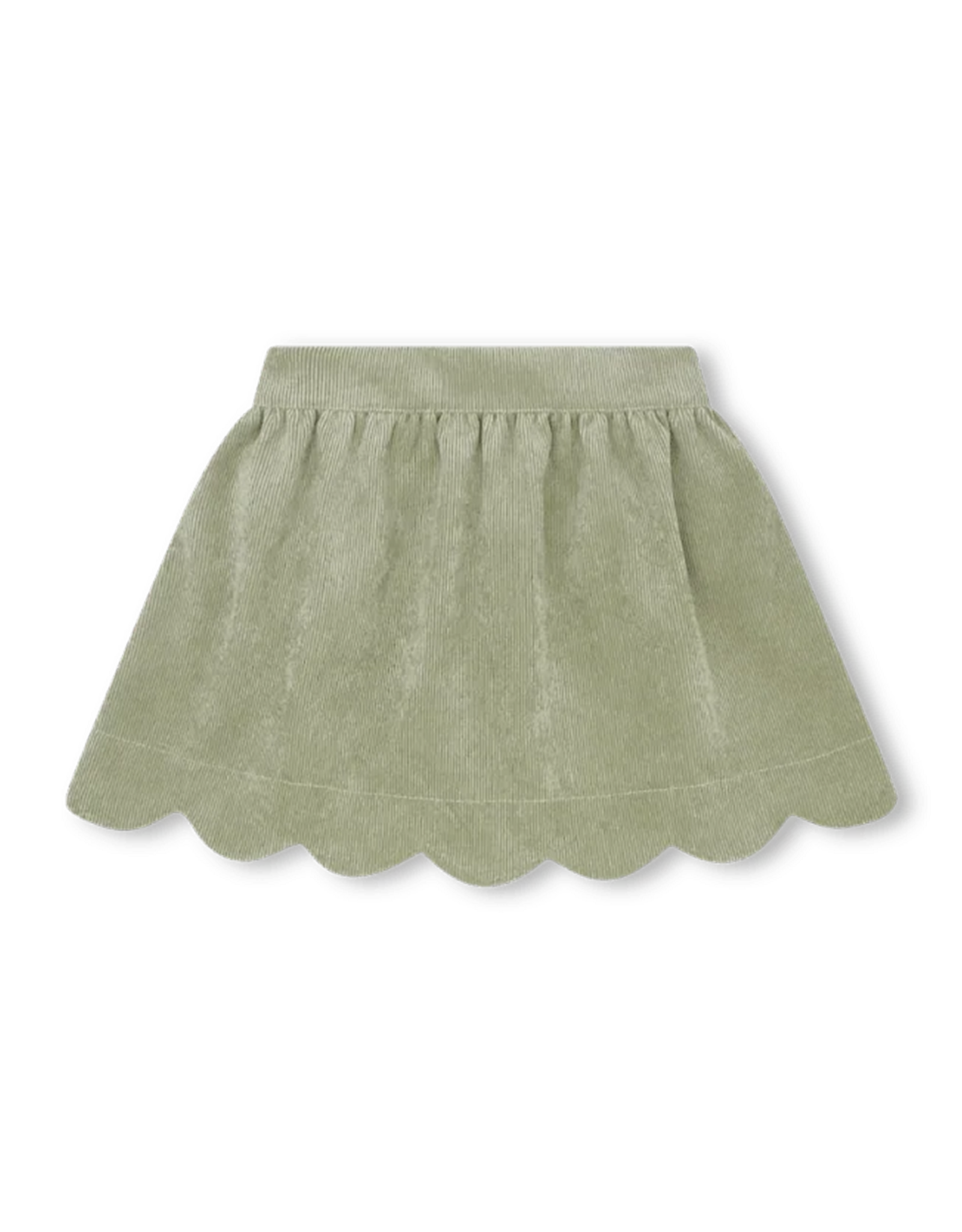 Lullaby Set Susie Scallop Skirt Sawgrass Green Corduroy