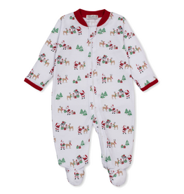 Kissy Kissy North Pole Reindeer Zip Footie