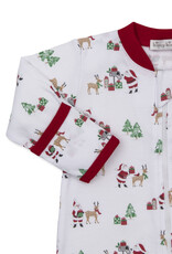 Kissy Kissy North Pole Reindeer Zip Footie