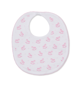 Kissy Kissy Gingham Rockers Bib PINK
