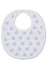 Kissy Kissy Gingham Rockers Bib BLUE