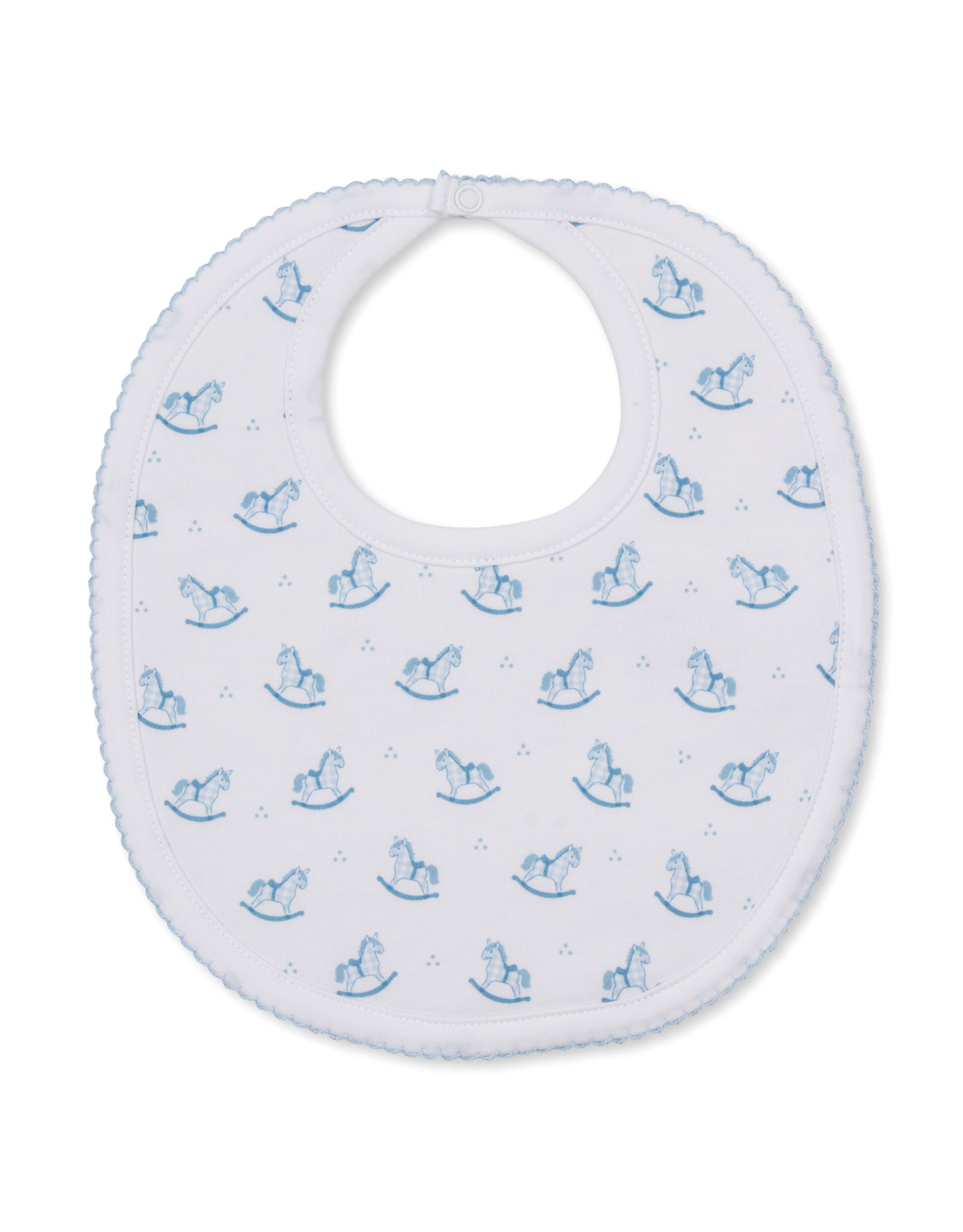 Kissy Kissy Gingham Rockers Bib BLUE