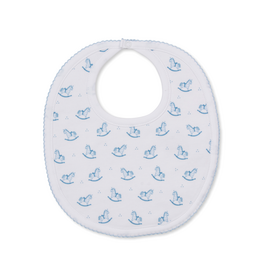 Kissy Kissy Gingham Rockers Bib BLUE