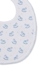 Kissy Kissy Gingham Rockers Bib BLUE