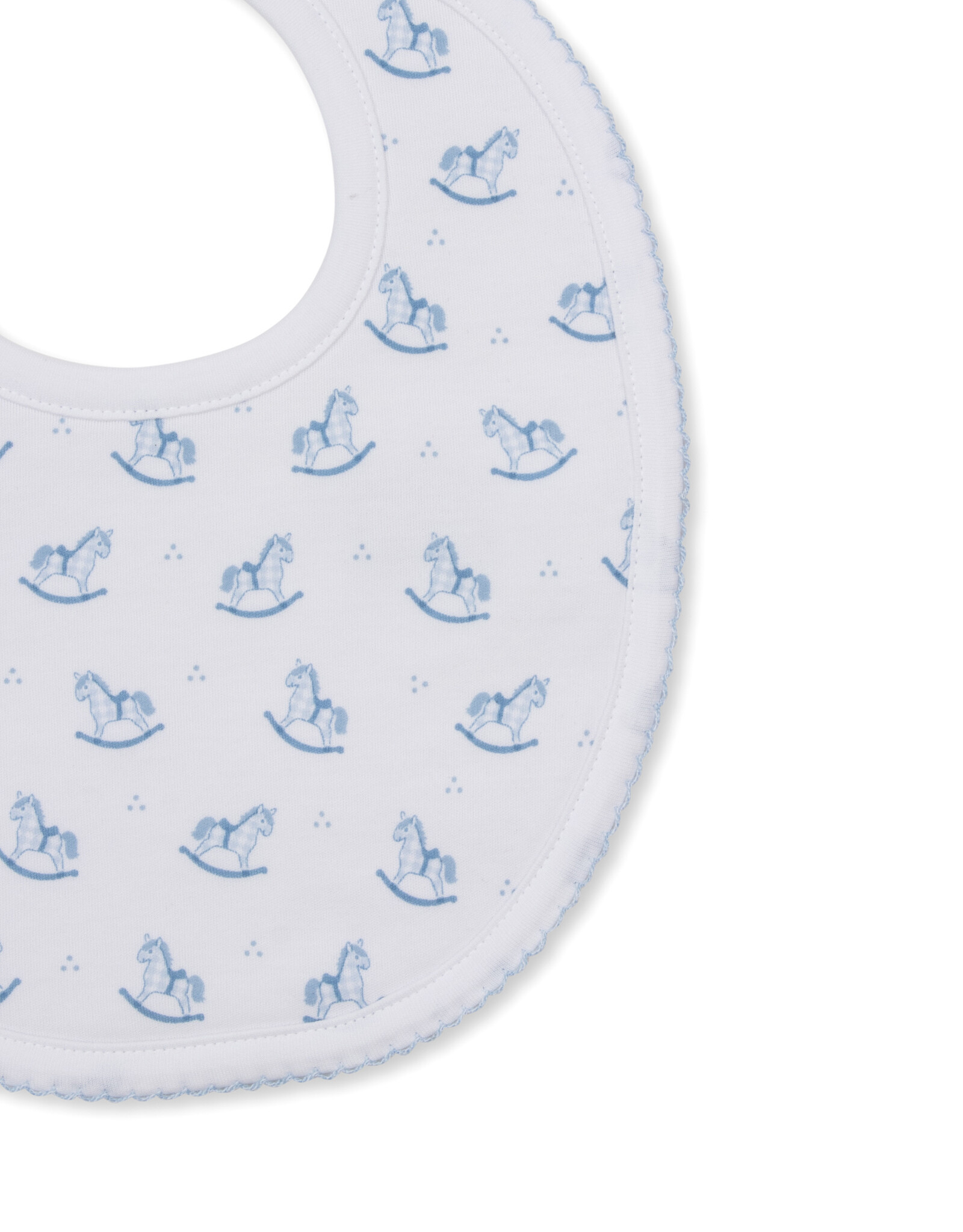 Kissy Kissy Gingham Rockers Bib BLUE