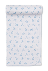 Kissy Kissy Gingham Rockers Blanket BLUE