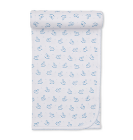 Kissy Kissy Gingham Rockers Blanket BLUE