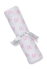 Kissy Kissy Gingham Rockers Blanket PINK