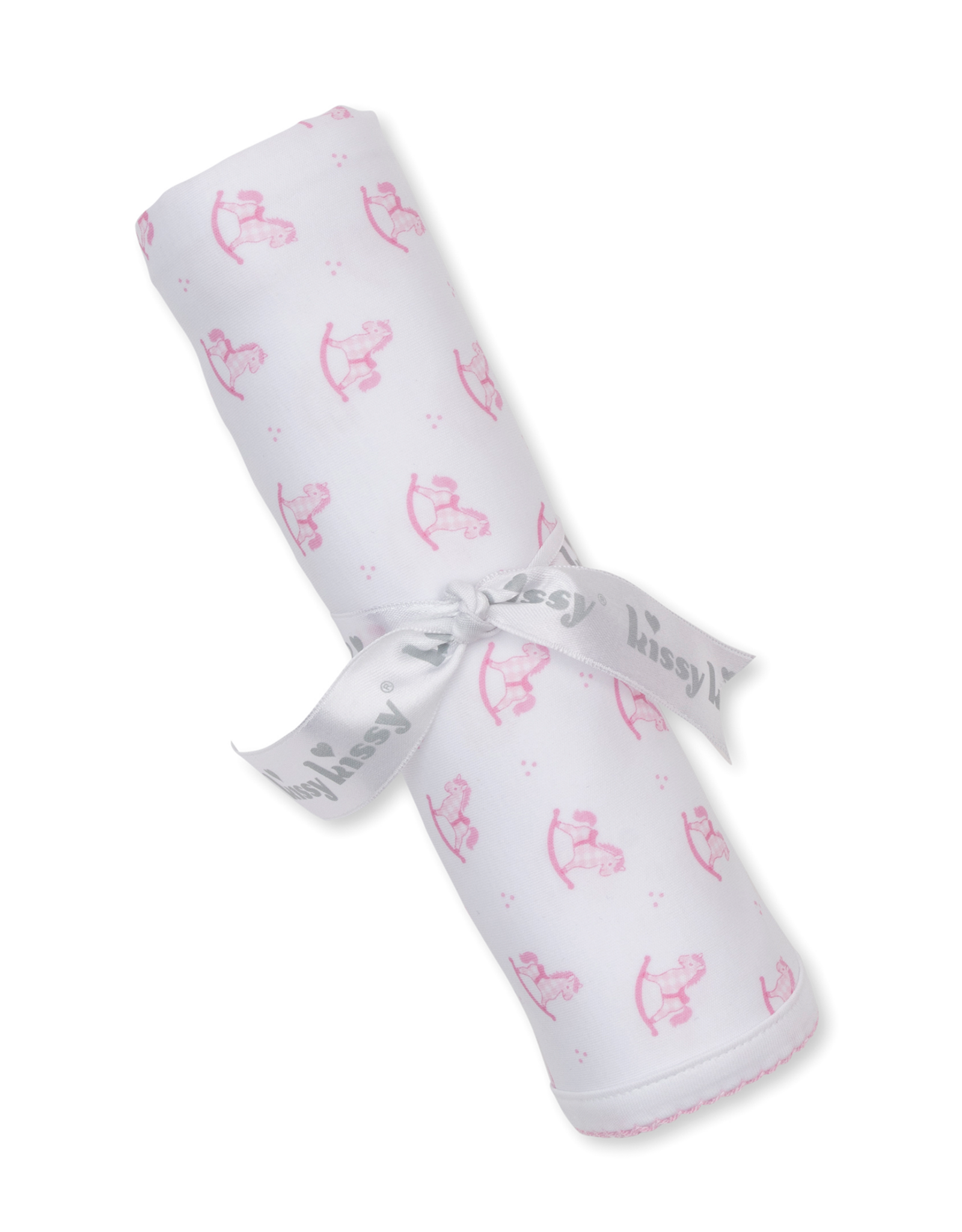 Kissy Kissy Gingham Rockers Blanket PINK