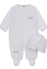 Kissy Kissy Gingham Rockers Footie Hat Set SILVER
