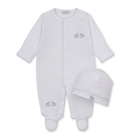 Kissy Kissy Gingham Rockers Footie Hat Set SILVER