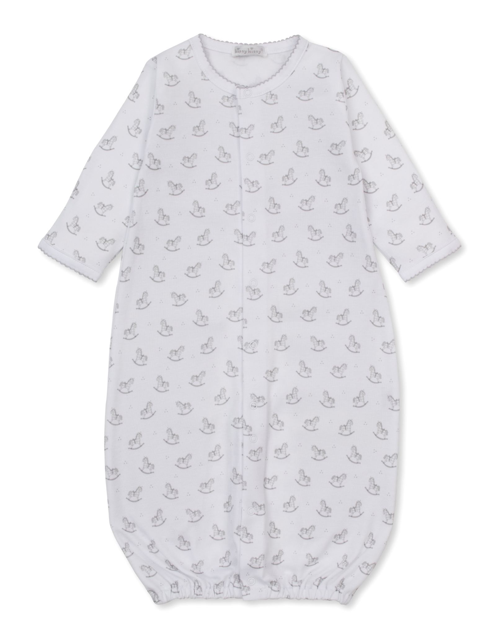 Kissy Kissy Gingham Rockers Converter Gown SILVER