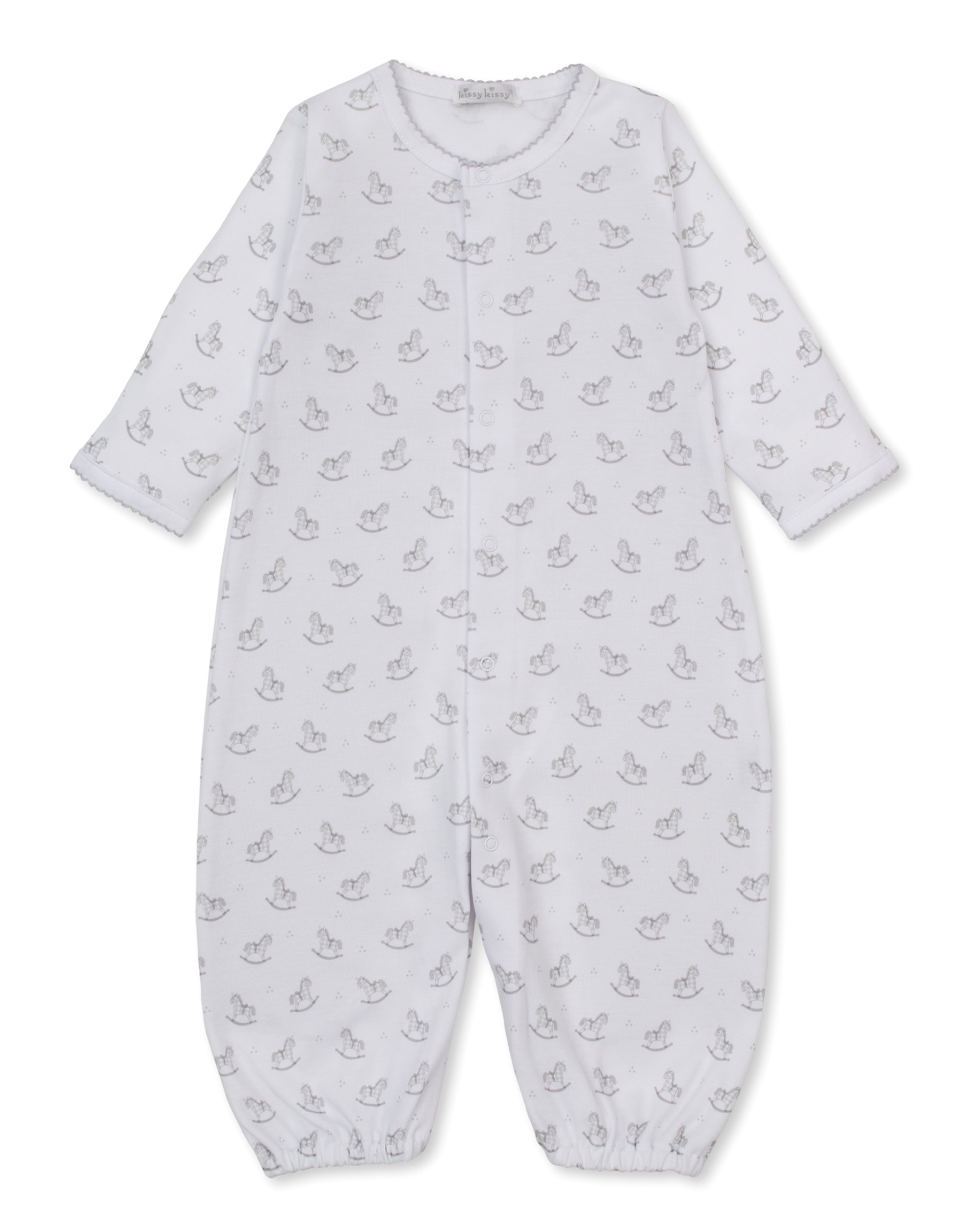 Kissy Kissy Gingham Rockers Converter Gown SILVER
