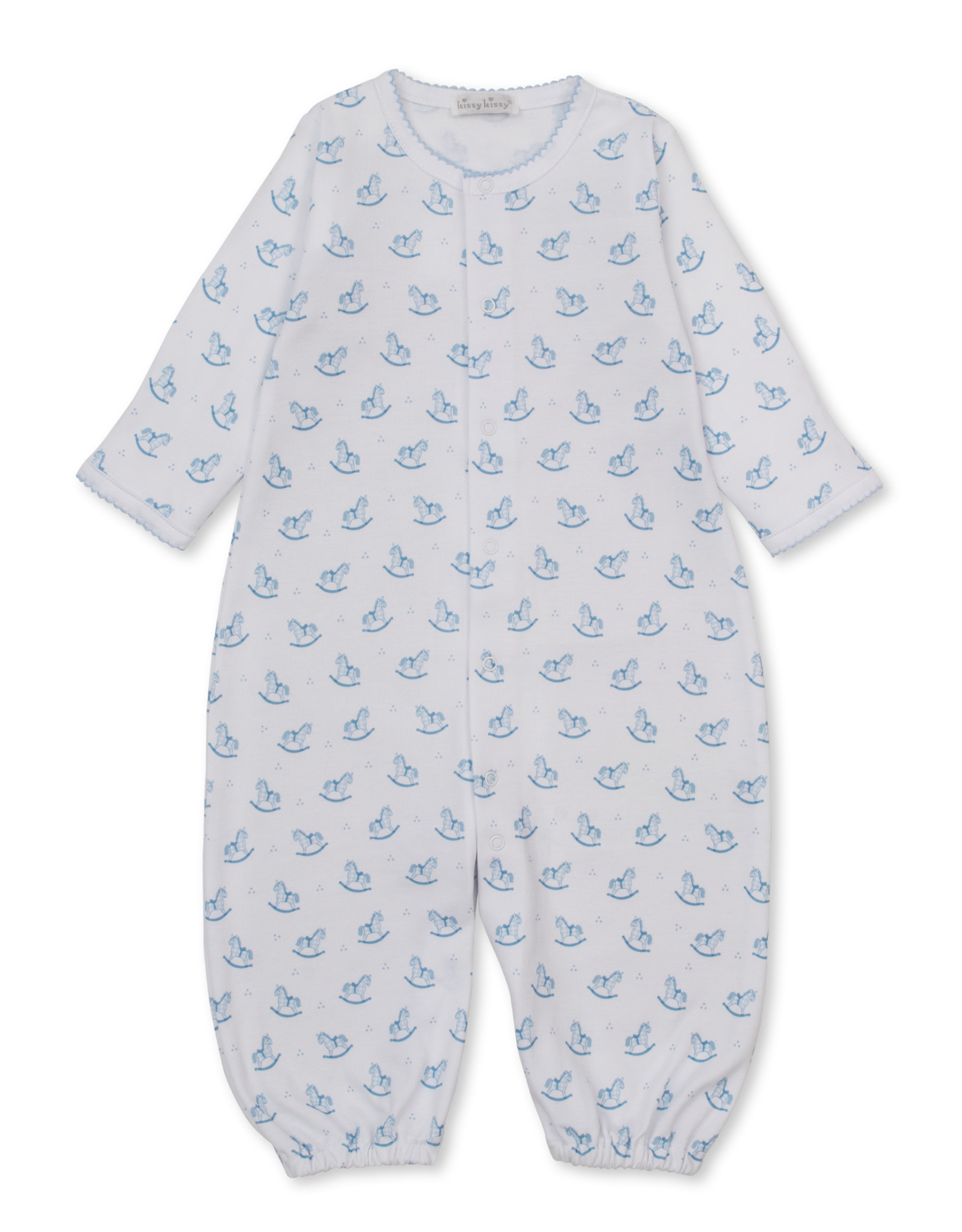 Kissy Kissy Gingham Rockers Converter Gown BLUE