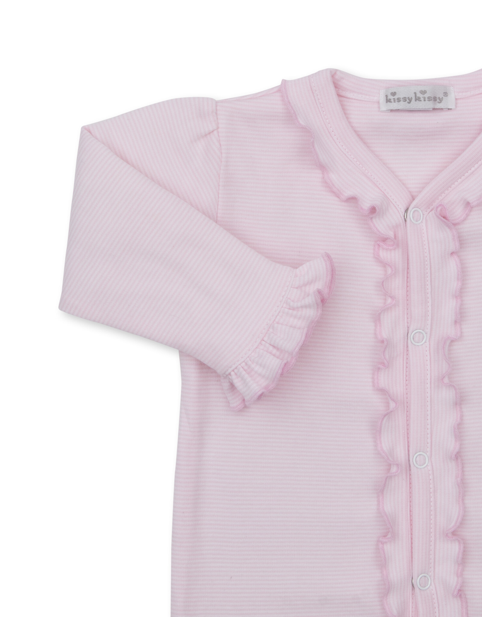 Kissy Kissy Gingham Rockers Stripe Footie PINK