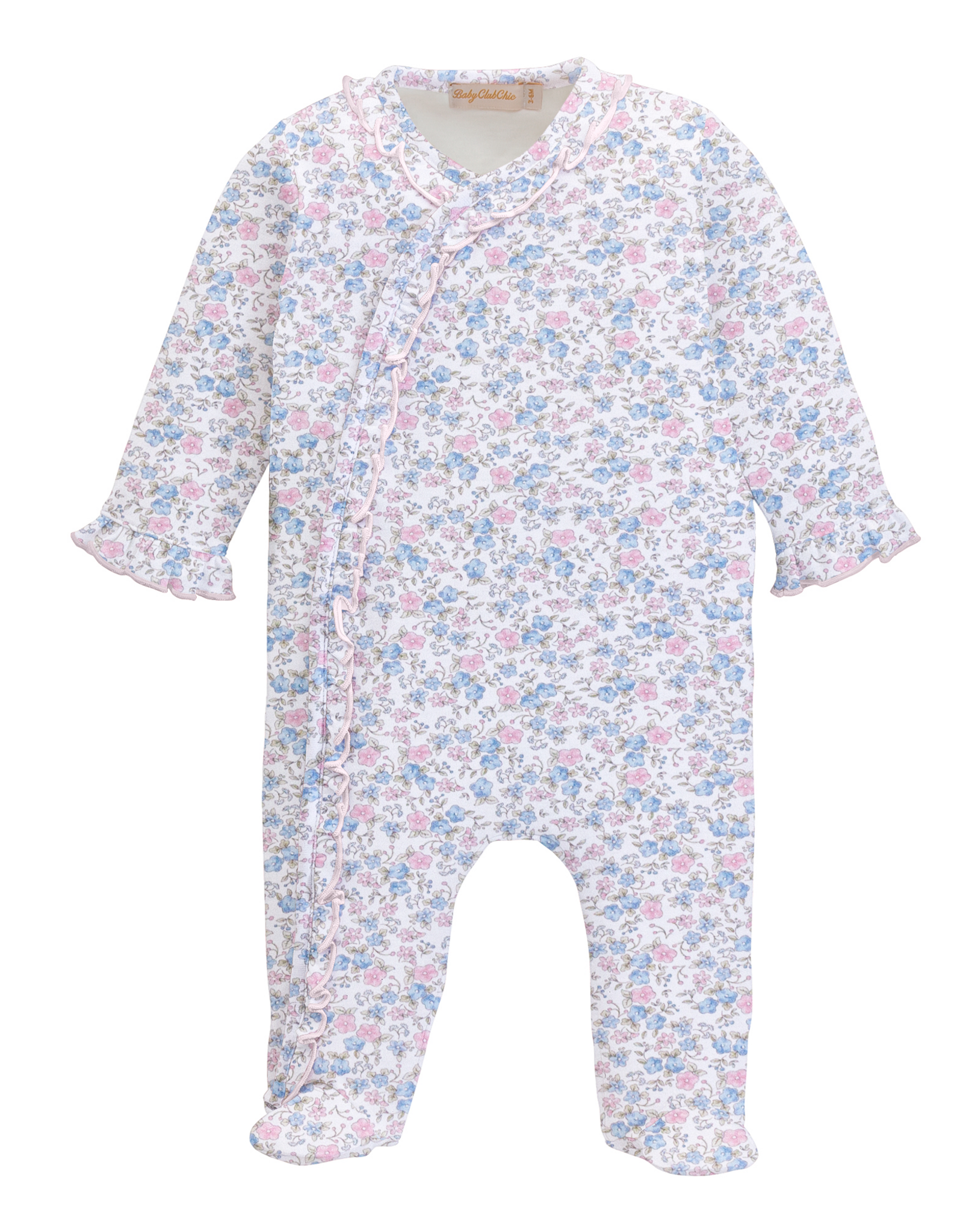 Baby Club Chic BCCF26 Tiny Soft Floral Ruffle Footie