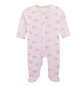 Baby Club Chic Tiny Bunch of Roses Ruffle Zipped Footie
