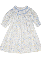 Sweet Dreams NHC209 Ashley Blue/Yellow Floral Smocked Dress