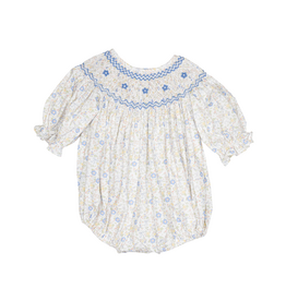 Sweet Dreams Ashley Blue/Yellow Floral Smocked Bubble