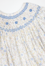 Sweet Dreams NHC208 Ashley Blue/Yellow Floral Smocked Bubble