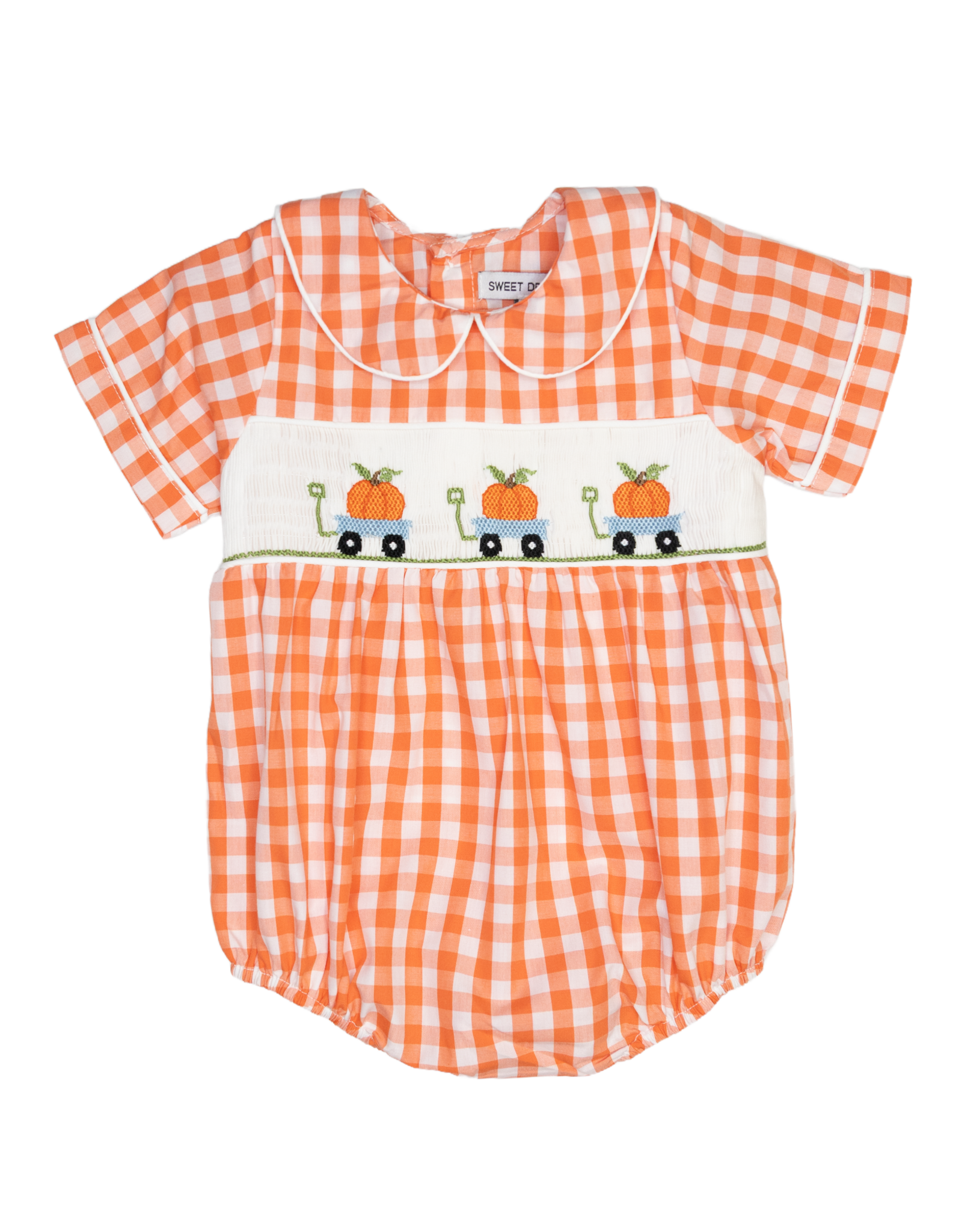 Sweet Dreams MT177 Pumpkin Smocked BOY Bubble