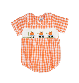 Sweet Dreams Pumpkin Smocked BOY Bubble
