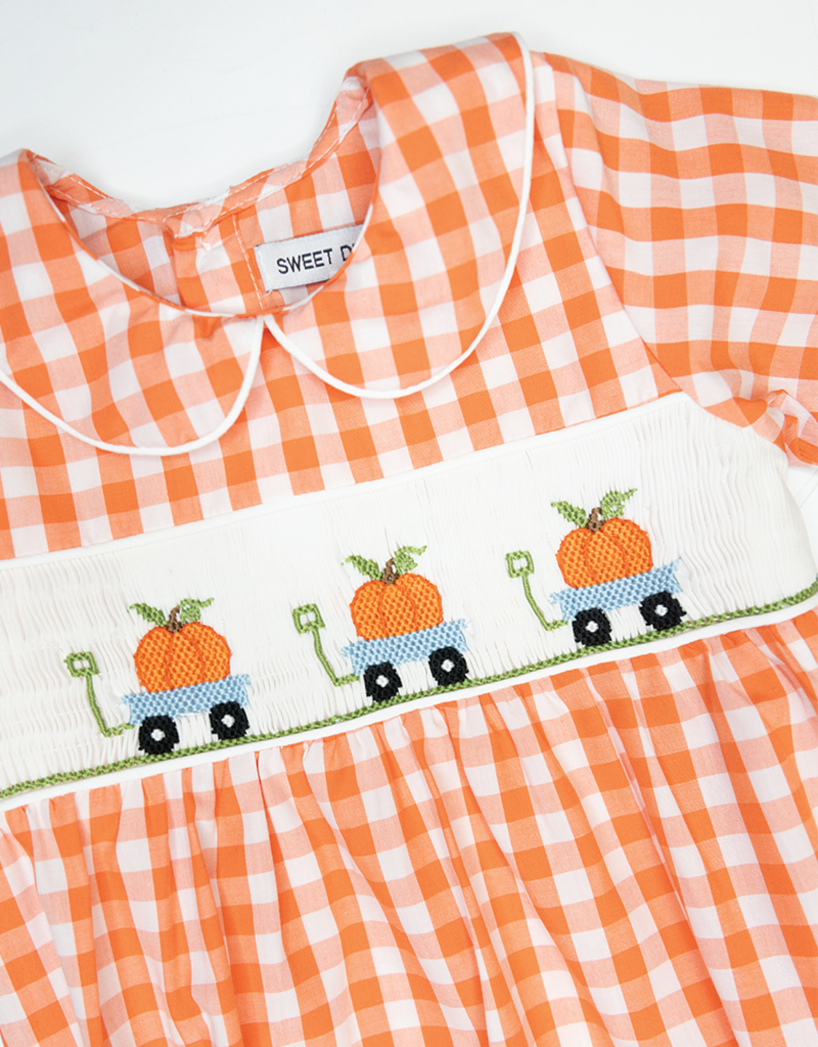 Sweet Dreams MT177 Pumpkin Smocked BOY Bubble