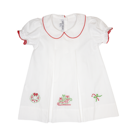 Sweet Dreams Christmas White Pleated Dress