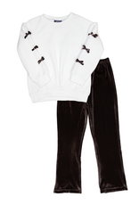 Emma Jean 1033 Trinity Pant Set Cream/Brown