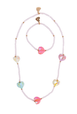 GreatPretenders 86188 Heart Geode Necklace & Bracelet