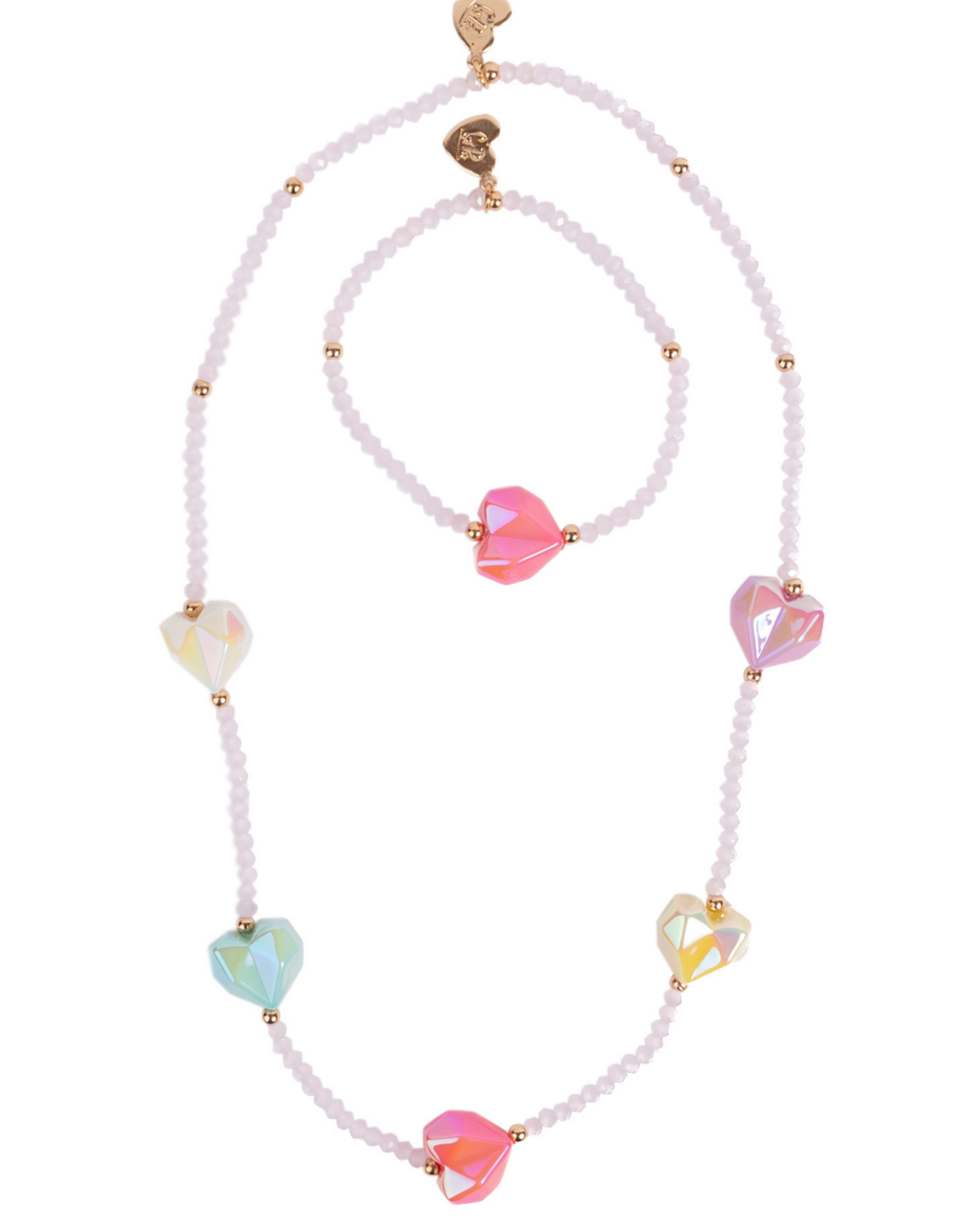 GreatPretenders 86188 Heart Geode Necklace & Bracelet