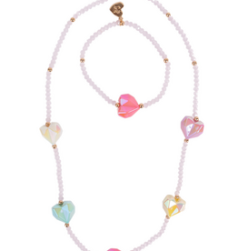 GreatPretenders Heart Geode Necklace & Bracelet