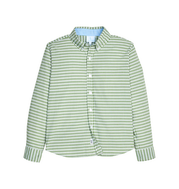 Little English Button Down Shirt Watercress Gingham