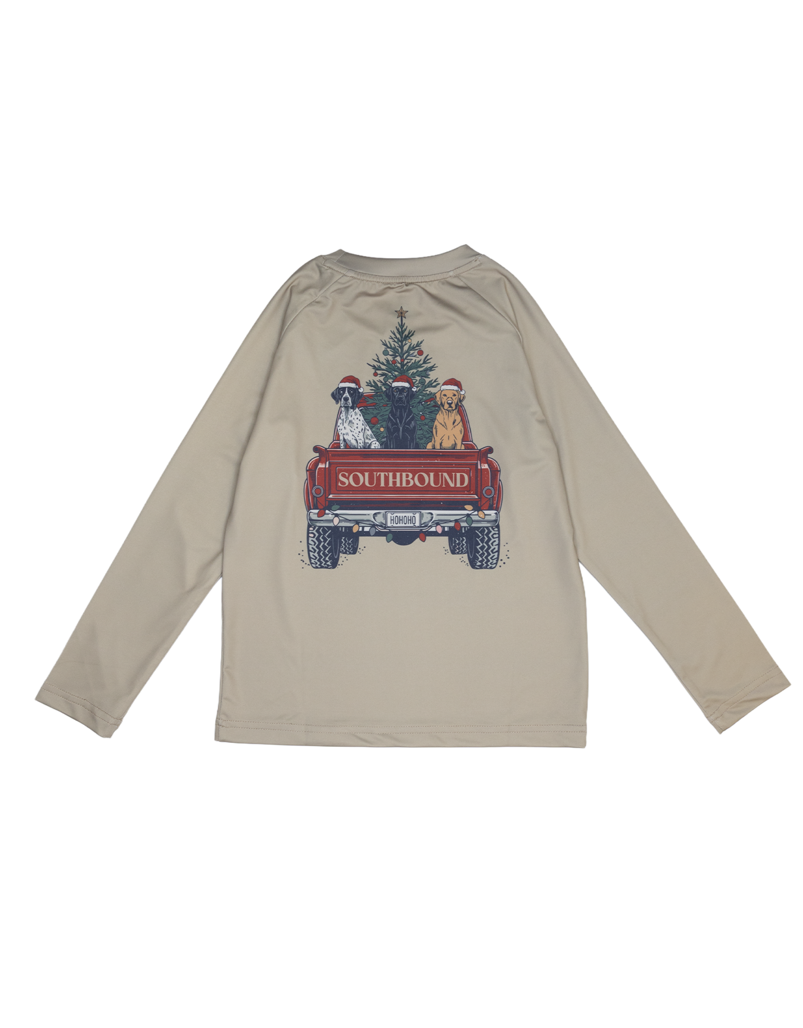 South Bound SBound LS Performance Tee 4361 Christmas Dog Truck