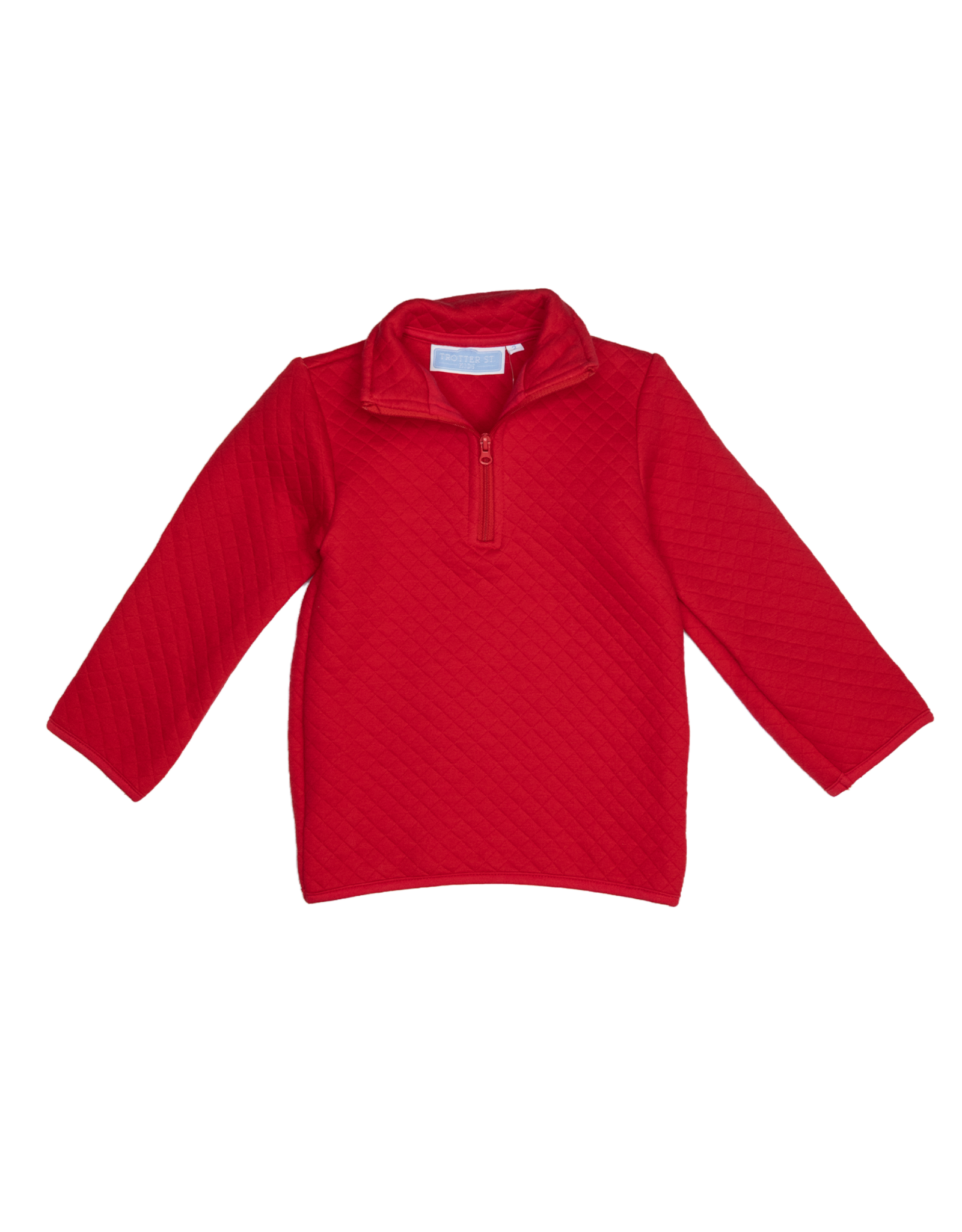 Trotter Street Kids TSF26 1/4 Quilted Pullover Red