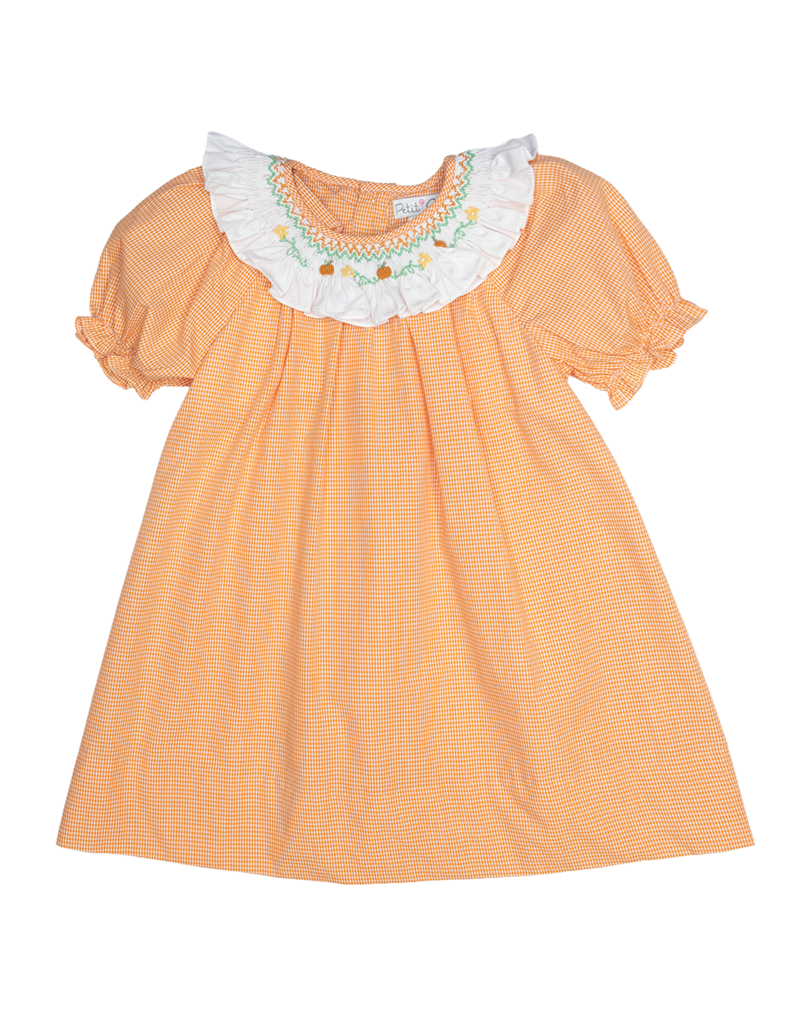 Petit Ami 2-3-4024 Pumpkin Smocked Dress