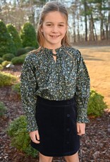 Pleat Blair Blouse Twilight Floral