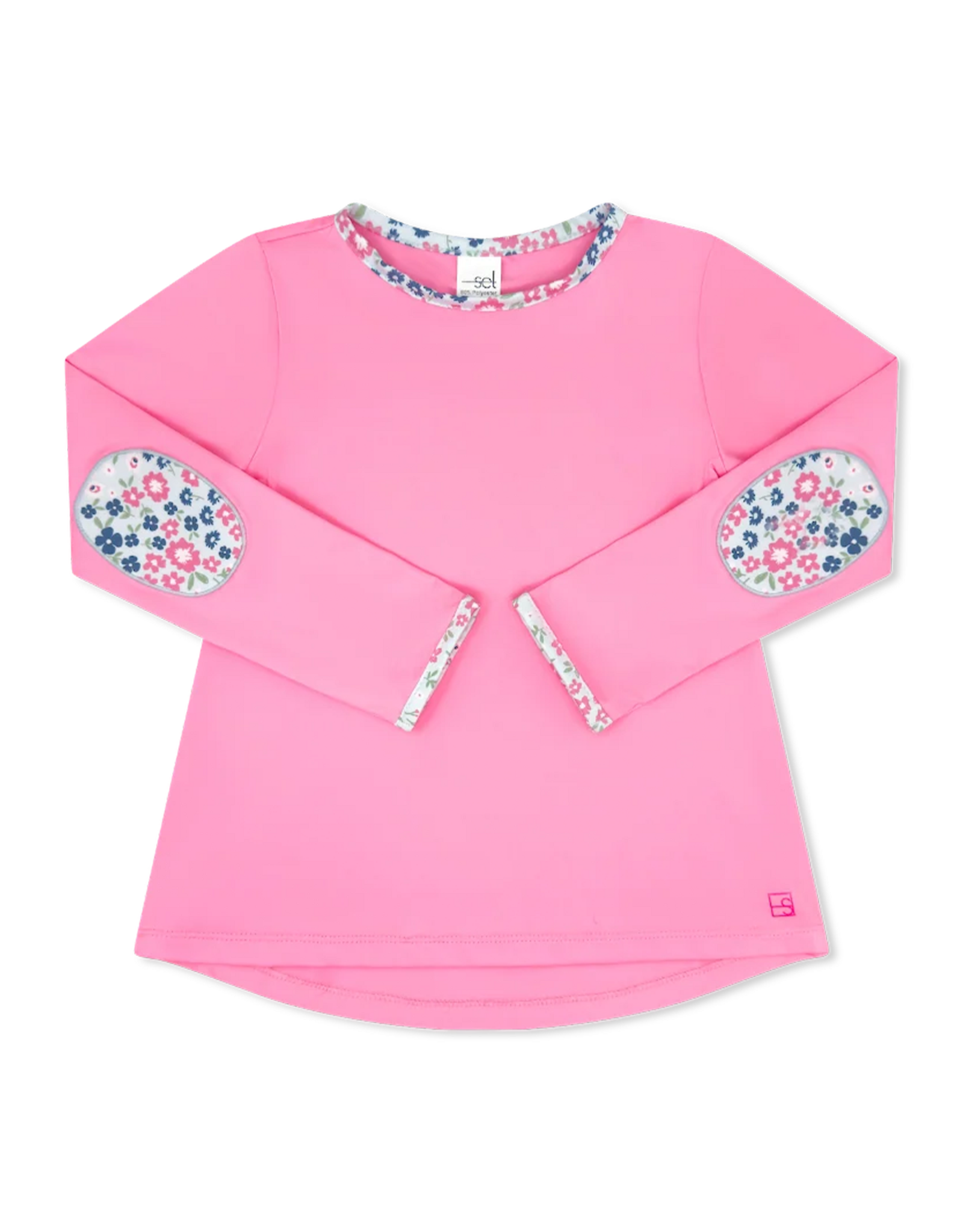 Set Athleisure Kylie LS Tee Flamingo Pink Baton Rouge Blooms
