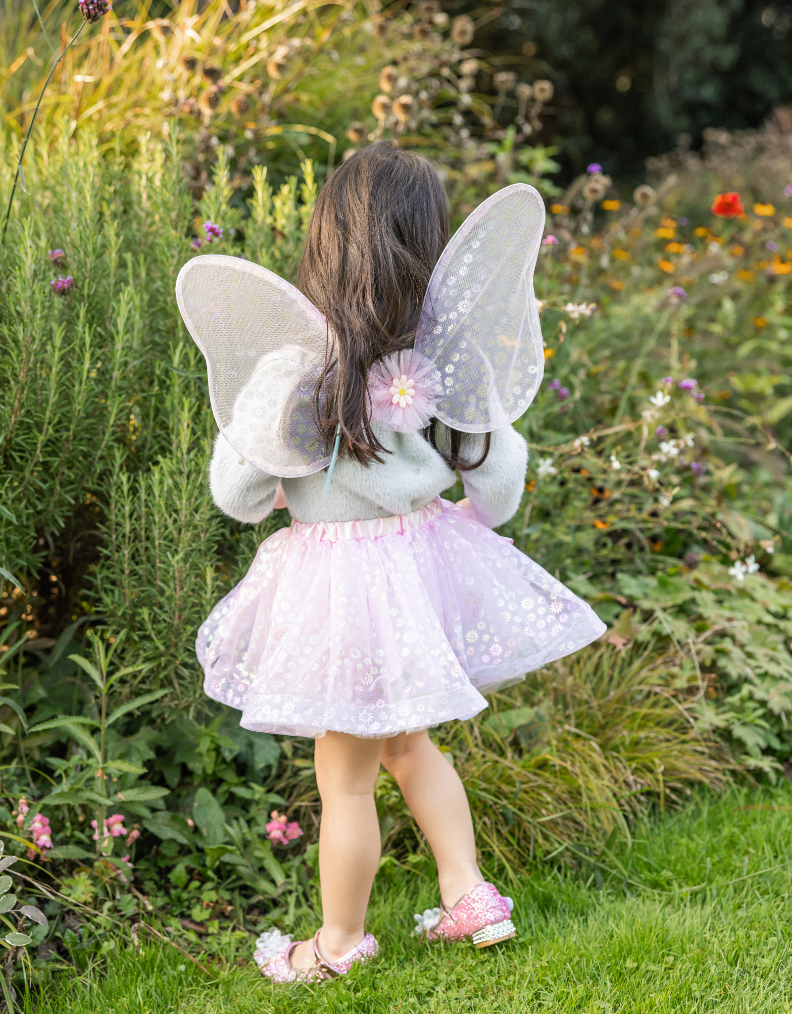 GreatPretenders 418 Crazy for Daisies Tutu Wand Wing Set  4-6 year