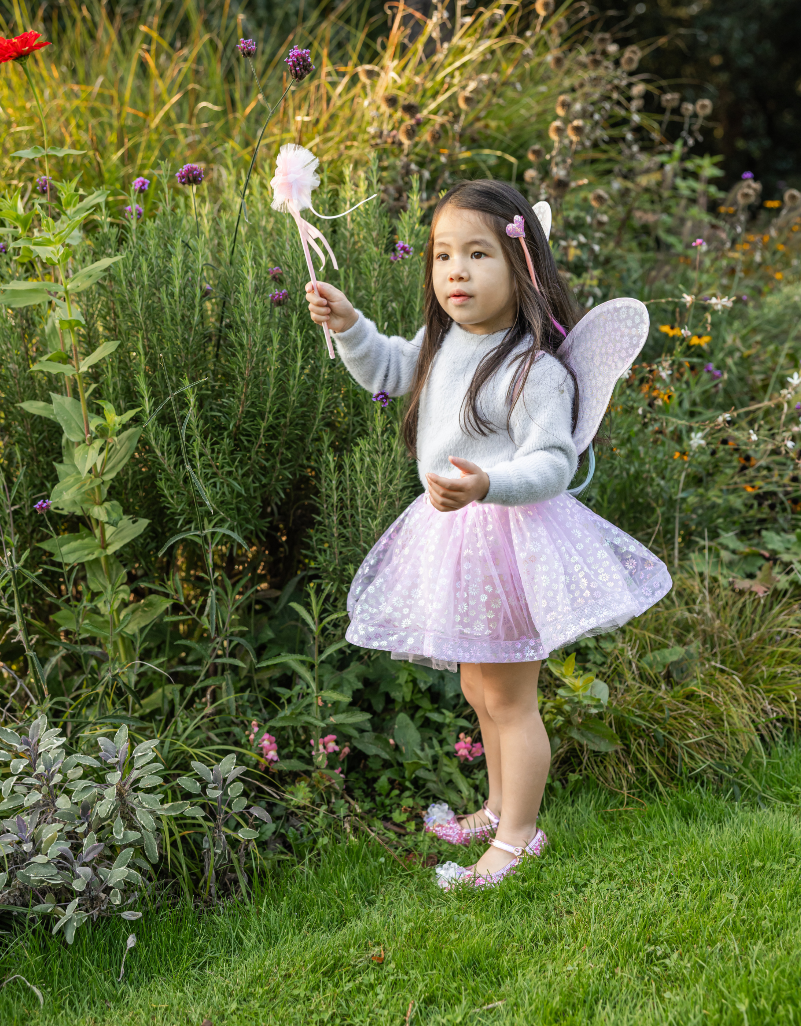 GreatPretenders 418 Crazy for Daisies Tutu Wand Wing Set  4-6 year