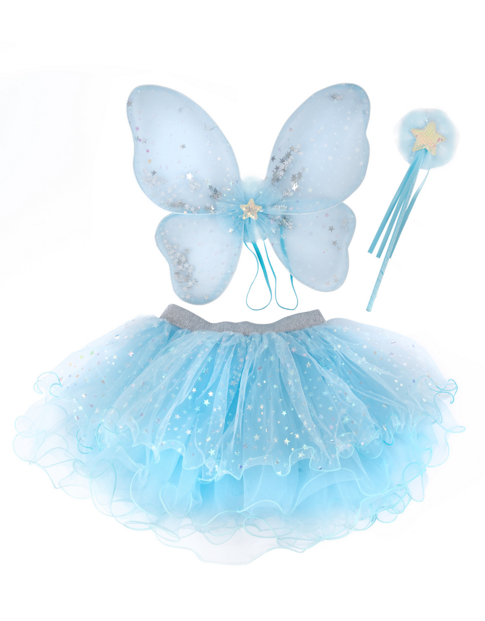 GreatPretenders 4140 Iridescent Celestial Fairy Wings Tutu Wand 4-6 year