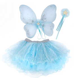 GreatPretenders Iridescent Celestial Fairy Wings Tutu Wand 4-6 year