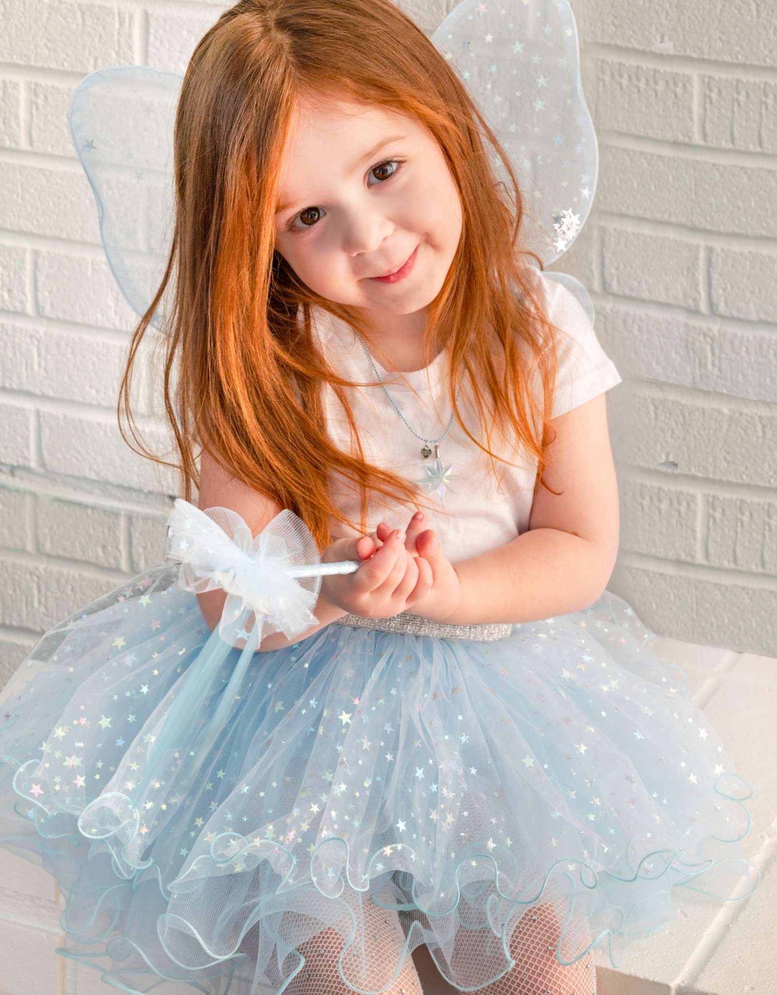 GreatPretenders 4140 Iridescent Celestial Fairy Wings Tutu Wand 4-6 year