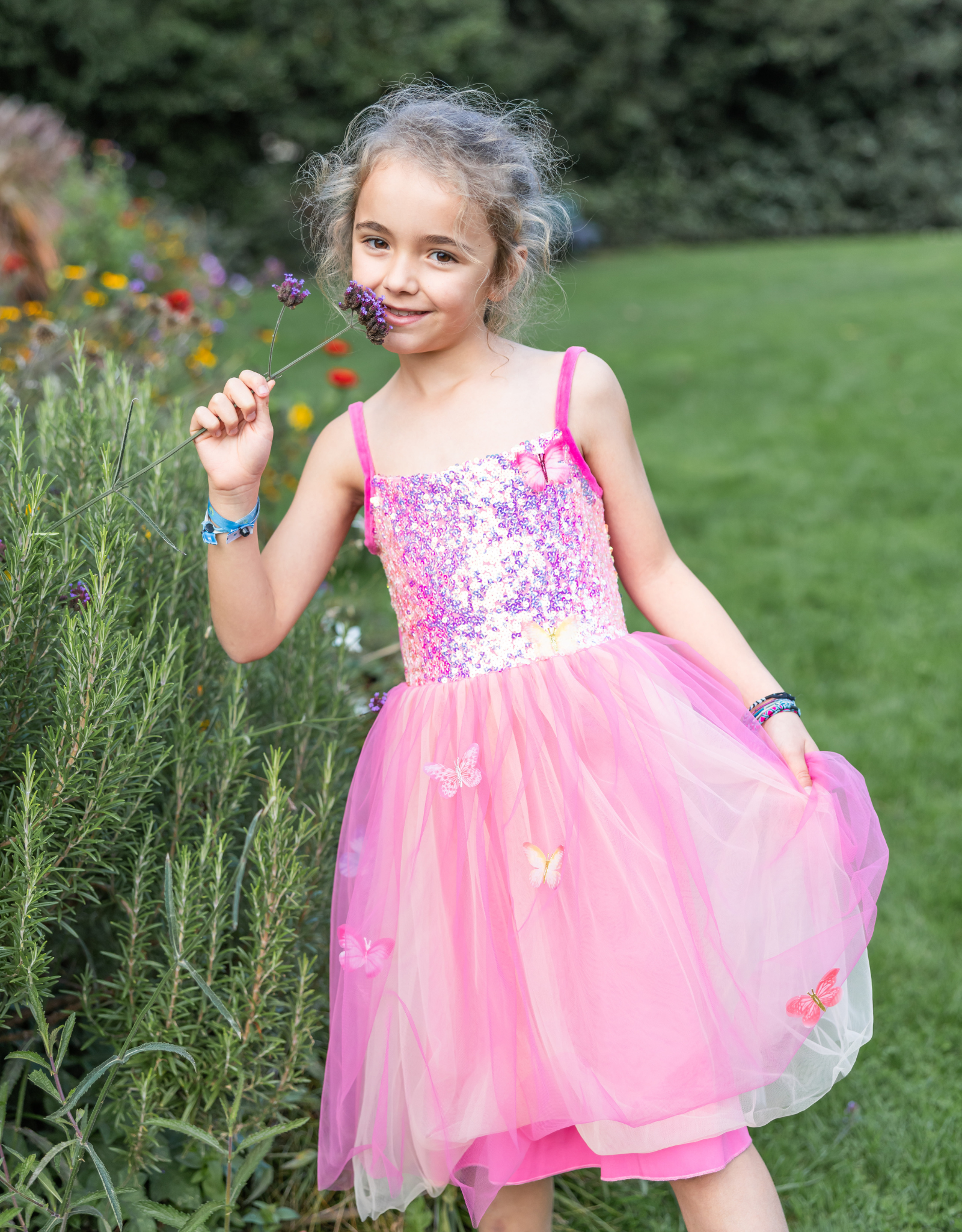 GreatPretenders 358 Butterfly Bliss Dress Hot Pink