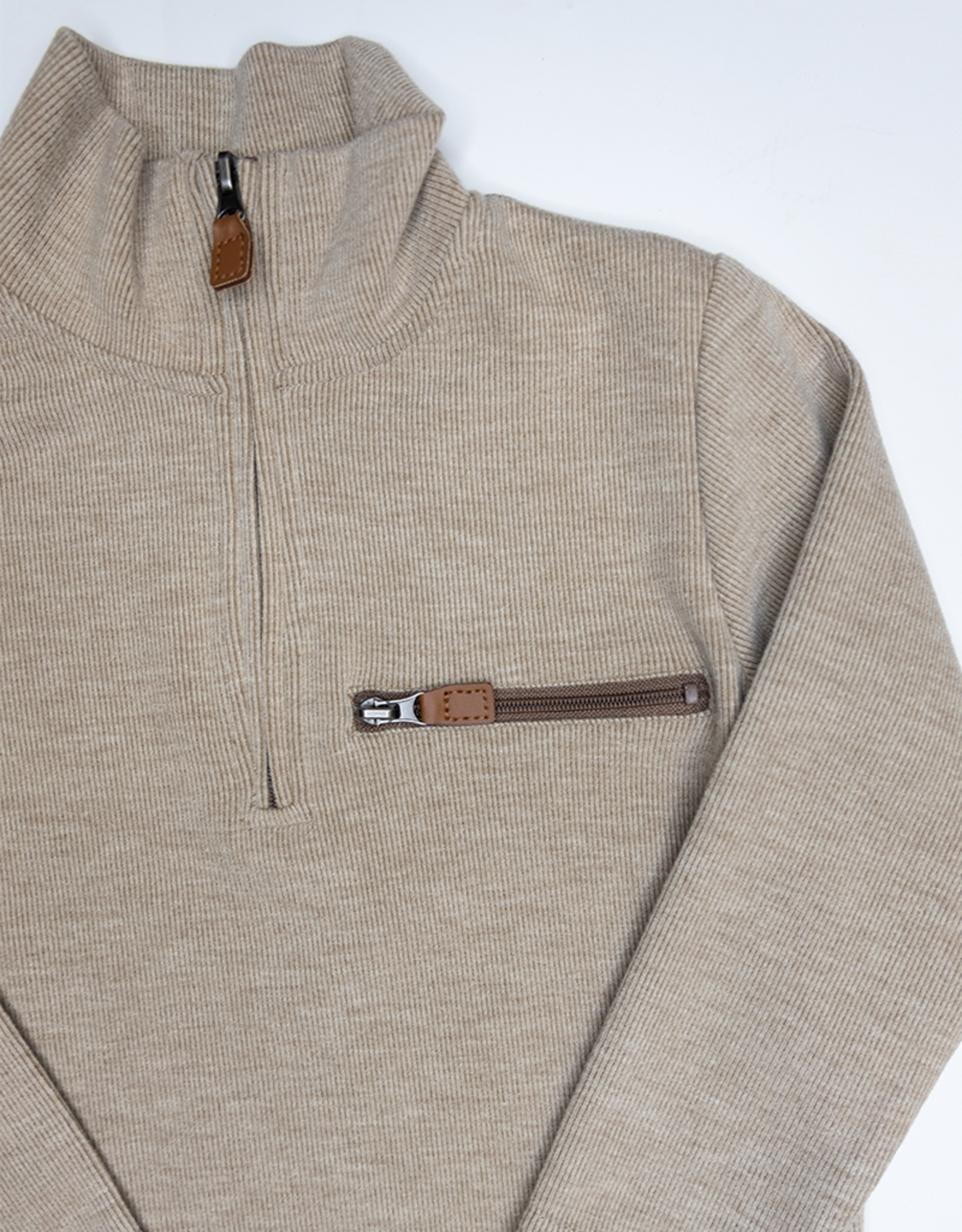 Millie Jay 668 Kingston 1/4 Zip Pullover Tan