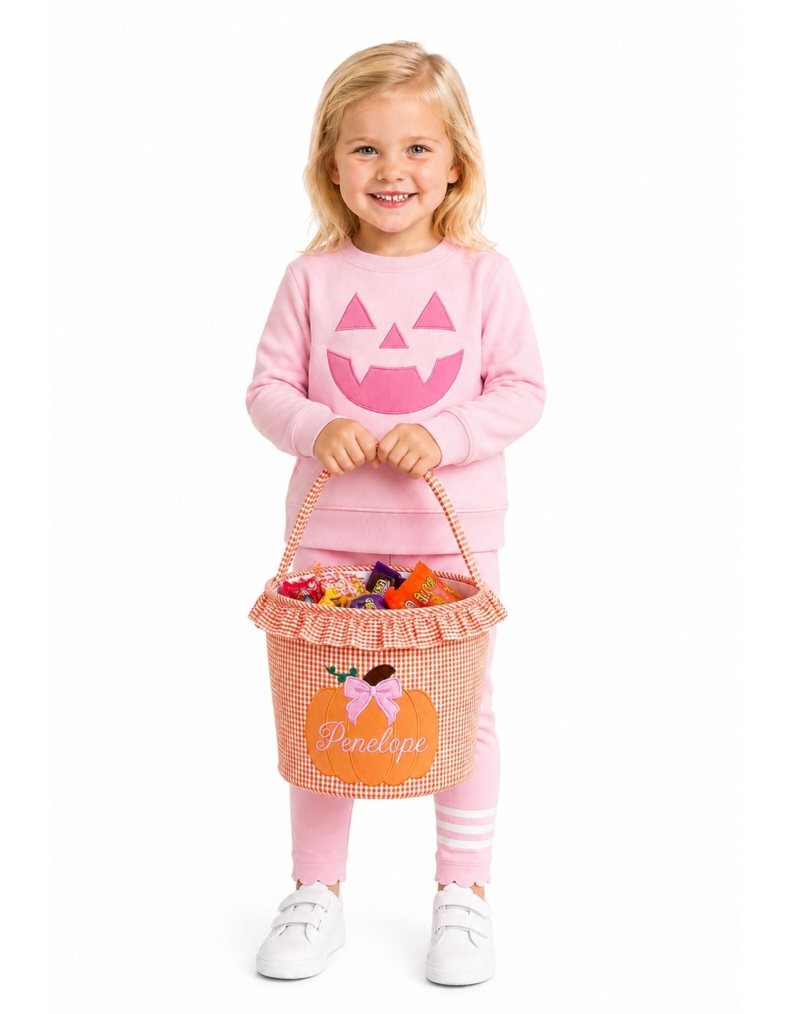 Bits & Bows BB Ruffled Pumpkin Tote Orange